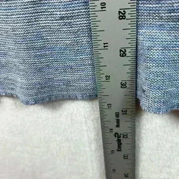 J. Jill PureJill Top Blue Women’s Size Small V Neck Long Sleeve Tunic - Picture 7 of 8